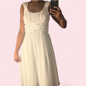 Connected Apparel Cream Sleeveless Maxi Dress